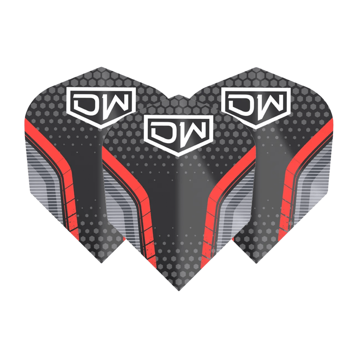 DW Avenger 01 Multi Pack - Dart Flights (3 Sets) No. 6 / Red Flights & Shafts