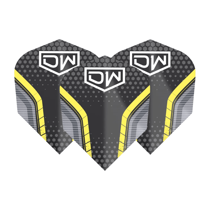 DW Avenger 01 Multi Pack - Dart Flights (3 Sets) No. 6 / Yellow Flights & Shafts