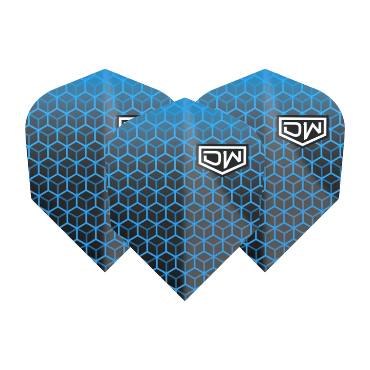 DW Avenger 02 Multi Pack - Dart Flights (3 Sets) No. 6 / Blue Flights & Shafts