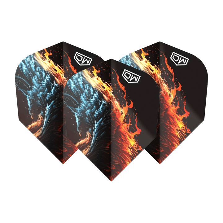 DW Phoenix Multi Pack - Dart Flights (3 Sets) No. 6 / Black Flights & Shafts