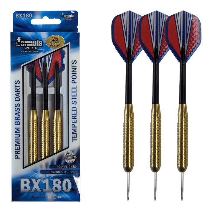 Formula Sports BX180 - Brass Barrel Steel Tip Darts 25 Grams Darts