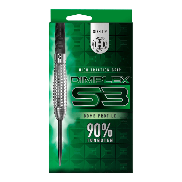 Harrows Dimplex S3 Bomb Profile - 90% Tungsten Steel Tip Darts Darts