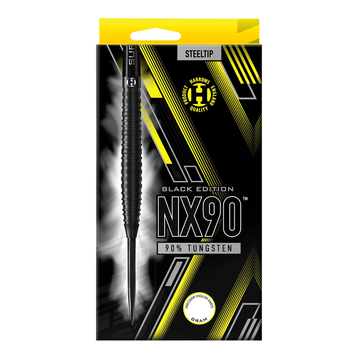 Harrows NX90 Black Edition - 90% Tungsten Steel Tip Darts Darts