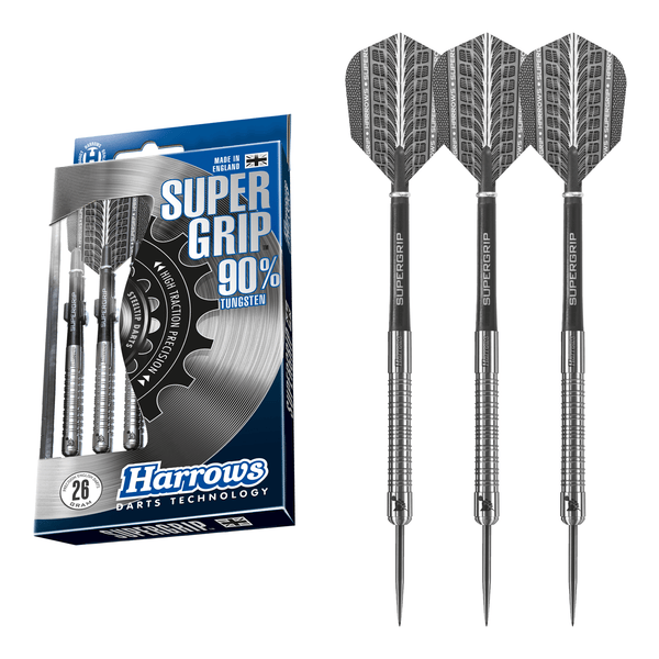 Harrows Supergrip - 90% Tungsten Steel Tip Darts 21 Grams Darts