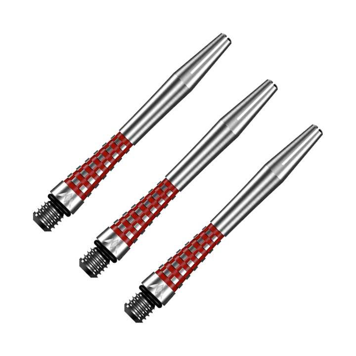 Mission Atom13 - Aluminium Dart Shafts Inbetween (41mm) / Natural Red Shafts