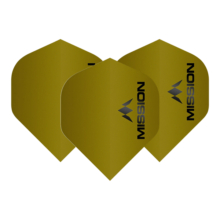 Mission Matt Logo - Dart Flights No. 2 / Gold Flights