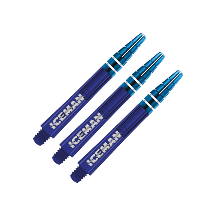 Red Dragon Gerwyn Price Iceman Nitrotech Ionic - Polycarbonate Dart Shafts Short (36mm) / Dark Blue Flights & Shafts