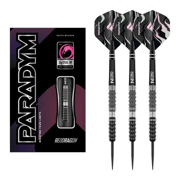 Red Dragon Paradym Parallel - 90% Tungsten Steel Tip Darts 21 Grams Darts