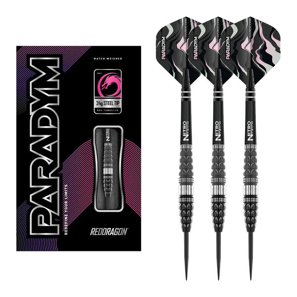 Red Dragon Paradym Torpedo - 90% Tungsten Steel Tip Darts 24 Grams Darts