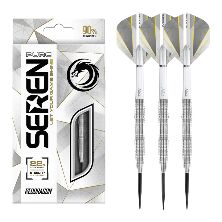 Red Dragon Seren 3 Pure - 90% Tungsten Steel Tip Darts 22 Grams Darts