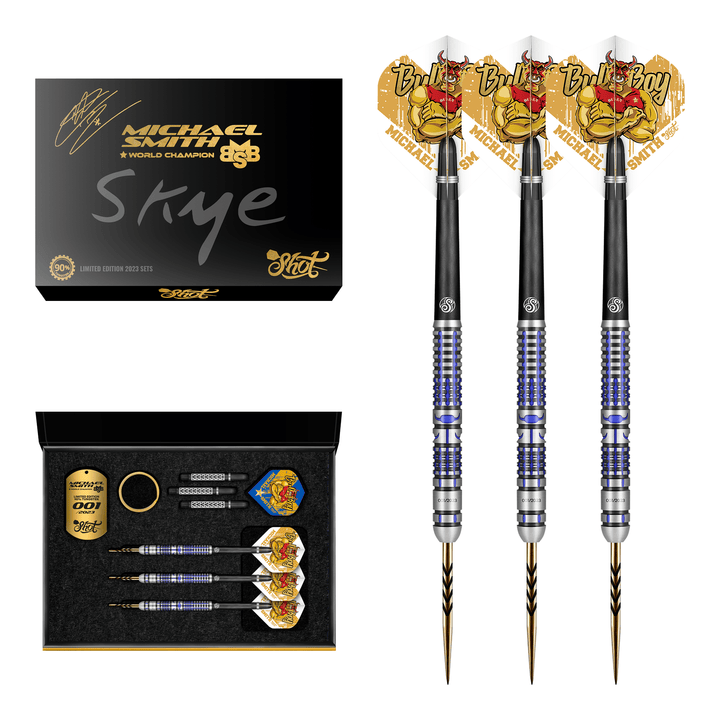 Shot Michael Smith World Champion Limited Edition Skye - 90% Tungsten Steel Tip Darts 24 Grams Darts