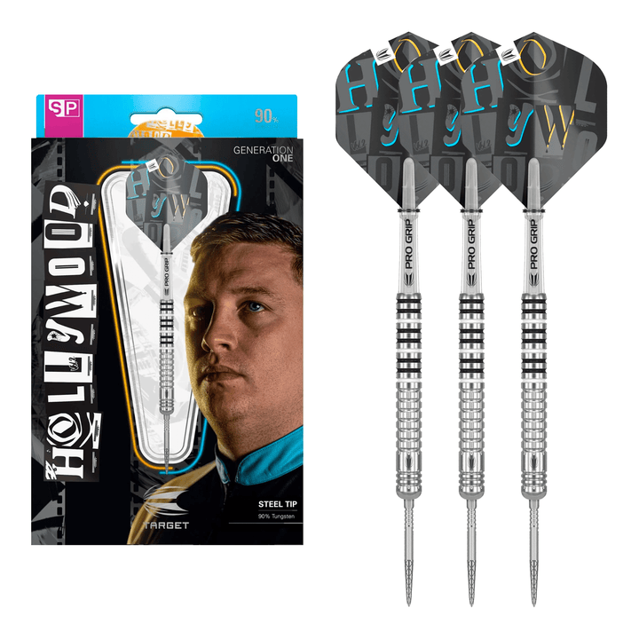 Target Chris Dobey Hollywood Gen 1 Swiss Point - 90% Tungsten Steel Tip Darts 22 Grams Darts