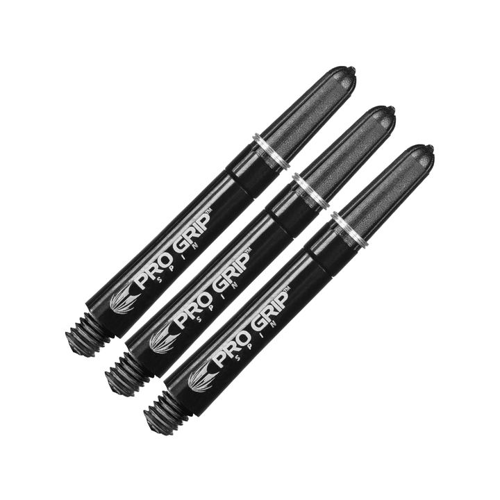 Target Pro Grip Spin Multi Pack - Nylon Dart Shafts (3 Sets) Intermediate (41mm) / Black Shafts