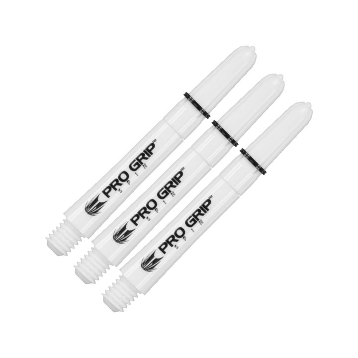 Target Pro Grip Spin Multi Pack - Nylon Dart Shafts (3 Sets) Intermediate (41mm) / White Shafts