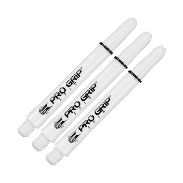 Target Pro Grip Spin Multi Pack - Nylon Dart Shafts (3 Sets) Medium (48mm) / White Shafts