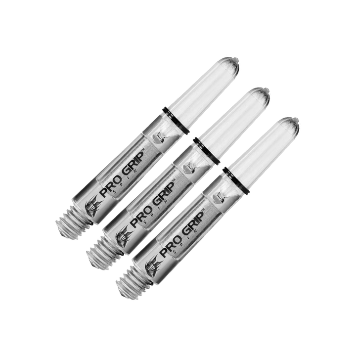 Target Pro Grip Spin Multi Pack - Nylon Dart Shafts (3 Sets) Short (34mm) / Clear Shafts