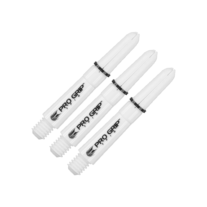 Target Pro Grip Spin Multi Pack - Nylon Dart Shafts (3 Sets) Short (34mm) / White Shafts