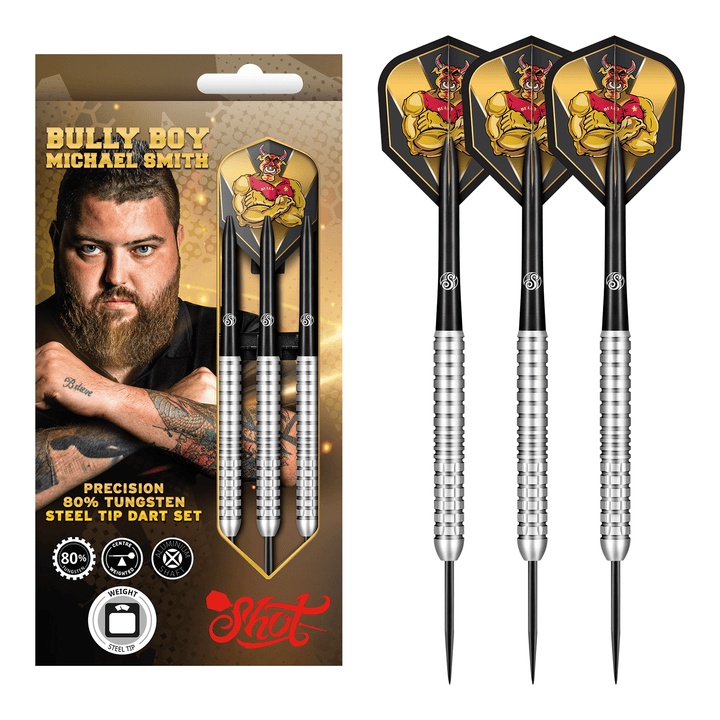 Unicorn Michael Smith Bully Boy - 80% Tungsten Steel Tip Darts 22 Grams Darts