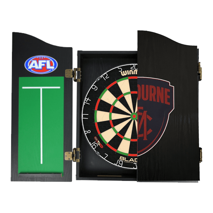 Wimmau Blade 6 Dartboard, Official AFL Cabinet & Darts - Complete Darts Set Boards