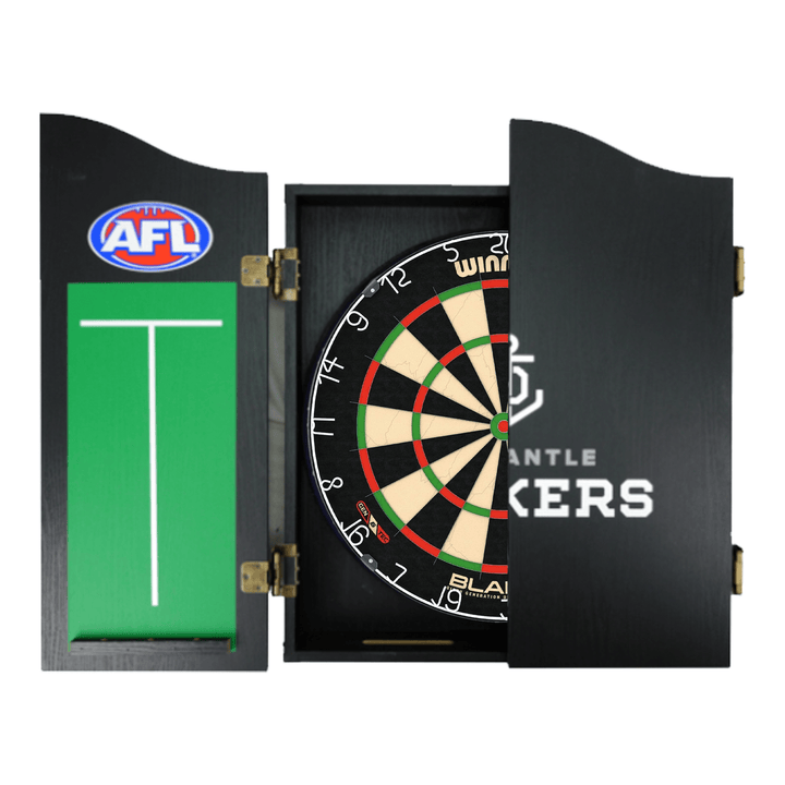 Wimmau Blade 6 Dartboard, Official AFL Cabinet & Darts - Complete Darts Set Boards