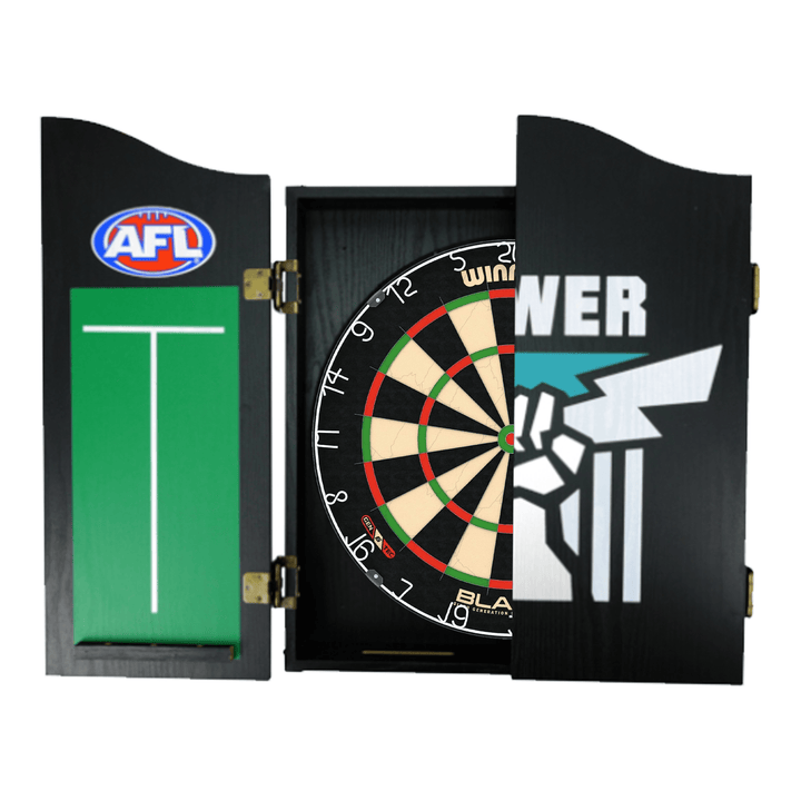 Wimmau Blade 6 Dartboard, Official AFL Cabinet & Darts - Complete Darts Set Boards