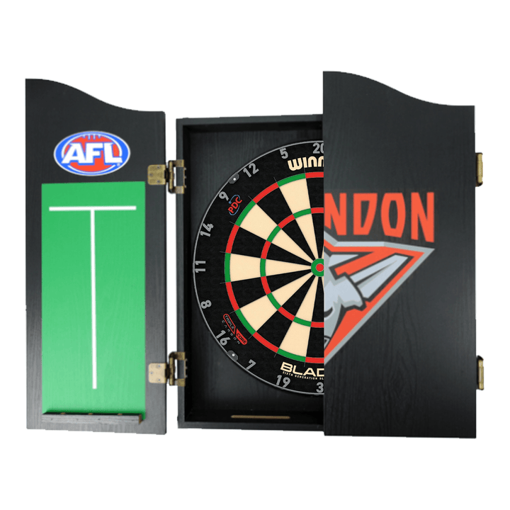 Wimmau Blade 6 Dartboard, Official AFL Cabinet & Darts - Complete Darts Set Boards