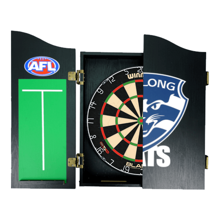 Wimmau Blade 6 Dartboard, Official AFL Cabinet & Darts - Complete Darts Set Boards