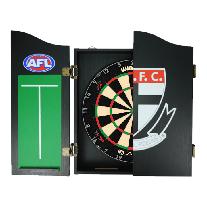 Wimmau Blade 6 Dartboard, Official AFL Cabinet & Darts - Complete Darts Set Boards