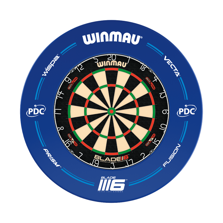 Winmau Blade 6 Dartboard & Surround Bundle Blade 6 Dual Core / PDC Blue Boards