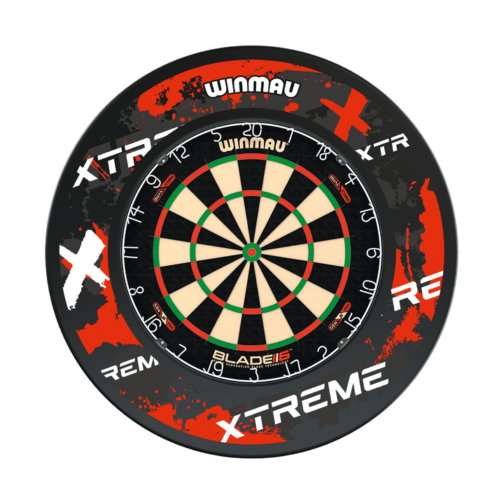 Winmau Blade 6 Dartboard & Surround Bundle Blade 6 Dual Core / Xtreme Red Boards