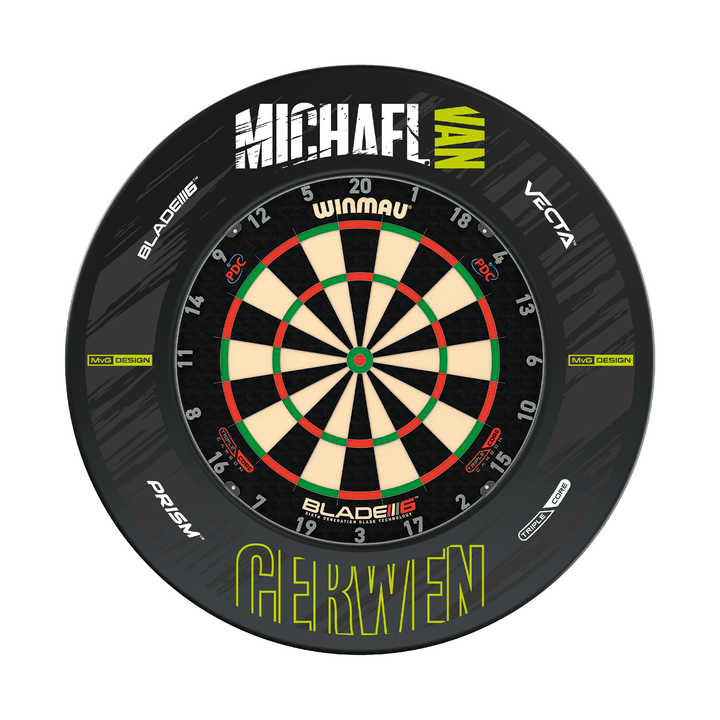 Winmau Blade 6 Dartboard & Surround Bundle Blade 6 Triple Core / MvG Retro Boards