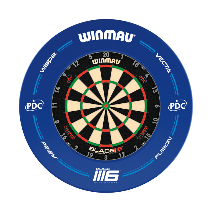 Winmau Blade 6 Dartboard & Surround Bundle Blade 6 Triple Core / PDC Blue Boards