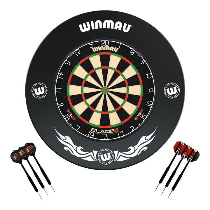 Winmau Blade 6 Dartboard, Surround & Darts - Complete Darts Set Blade 6 / Xtreme Boards