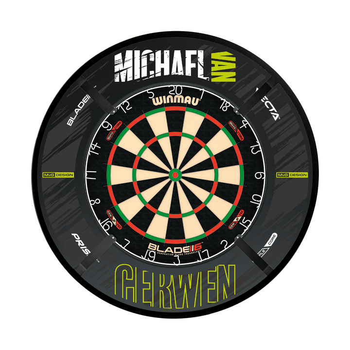 Winmau Blade 6 Dartboard, Surround & Light Bundle Blade 6 Dual Core / MvG Retro / Target Corona Vision Boards