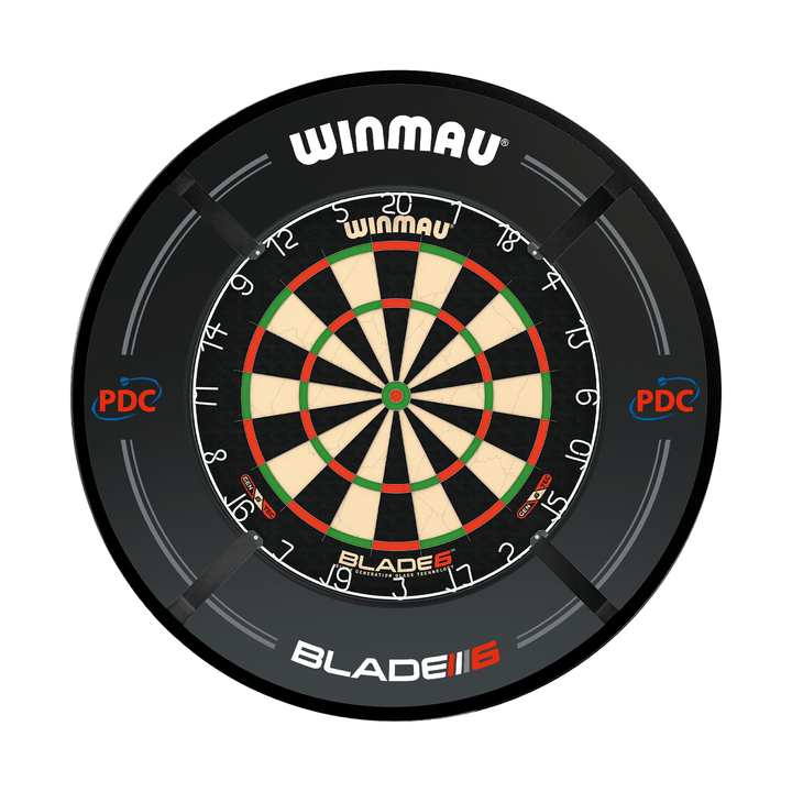 Winmau Blade 6 Dartboard, Surround & Light Bundle Blade 6 / PDC Black / Target Corona Vision Boards