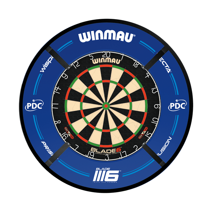 Winmau Blade 6 Dartboard, Surround & Light Bundle Blade 6 / PDC Blue / Target Corona Vision Boards