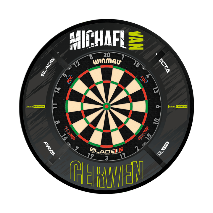 Winmau Blade 6 Dartboard, Surround & Light Bundle Boards