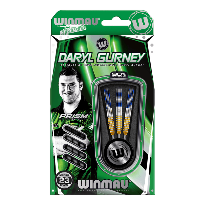 Winmau Daryl Gurney SC 1.0 - 90% Tungsten Steel Tip Darts 23 Grams Darts