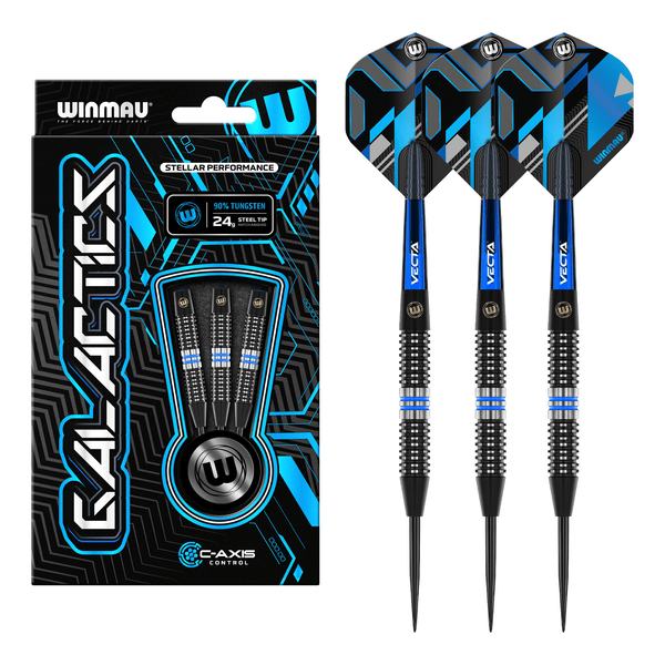 Winmau Galactics - 90% Tungsten Steel Tip Darts 24 Grams Darts