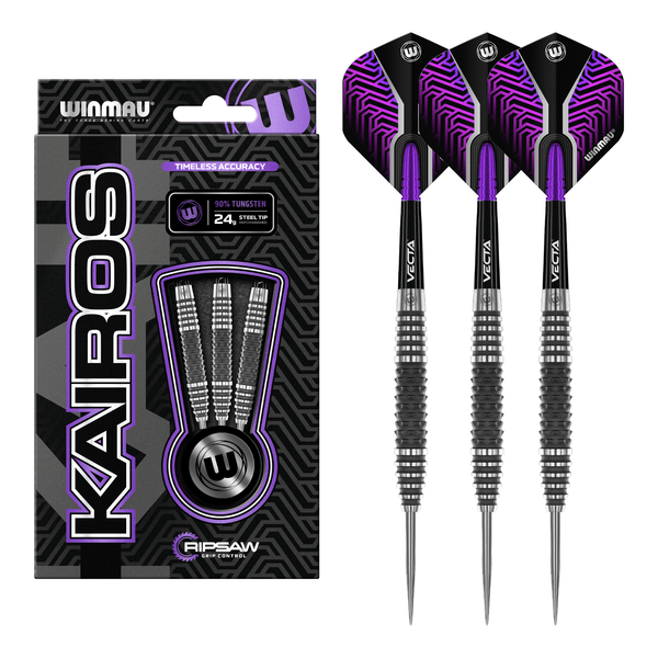 Winmau Kairos 2 - 90% Tungsten Steel Tip Darts 24 Grams Darts