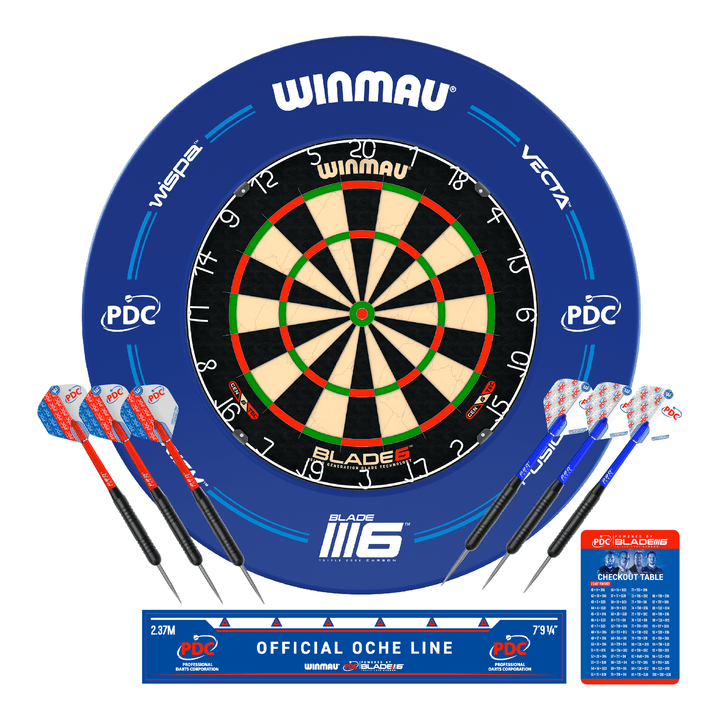 Winmau PDC Dartboard & Surround Darts Set - Complete Darts Set Boards