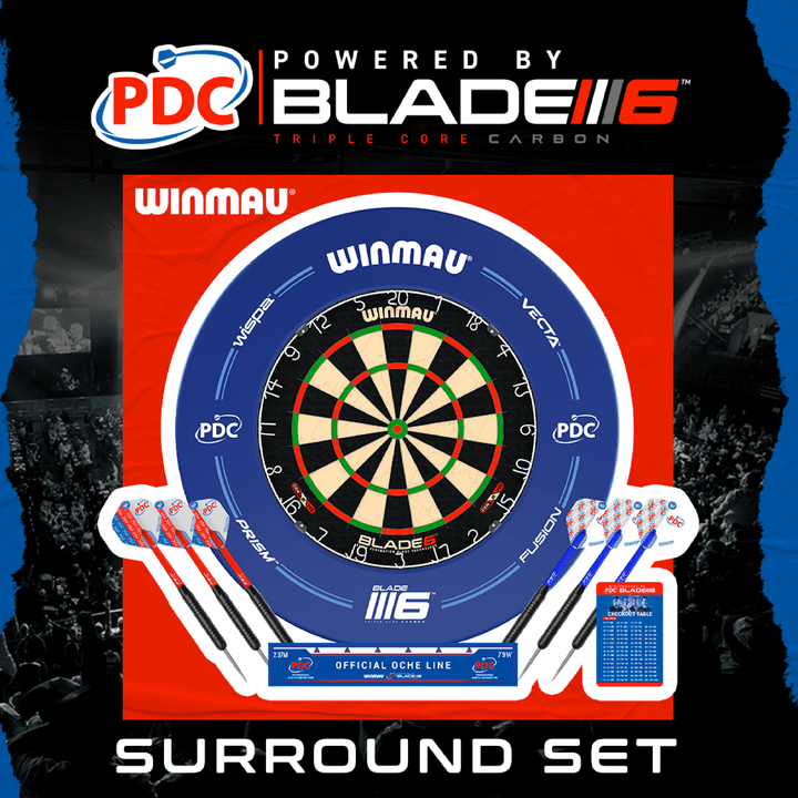 Winmau PDC Dartboard & Surround Darts Set - Complete Darts Set Boards