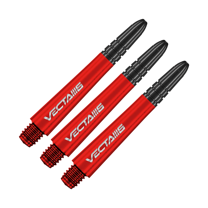 Winmau Vecta - Polycarbonate / Aluminium Dart Shafts Intermediate (37mm) / Blade 6 Black Top Shafts