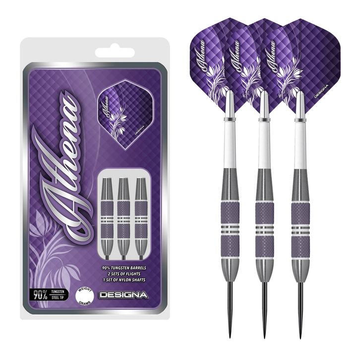 Designa Athena V2 M2 - 90% Tungsten Steel Tip Darts 26 Grams Darts