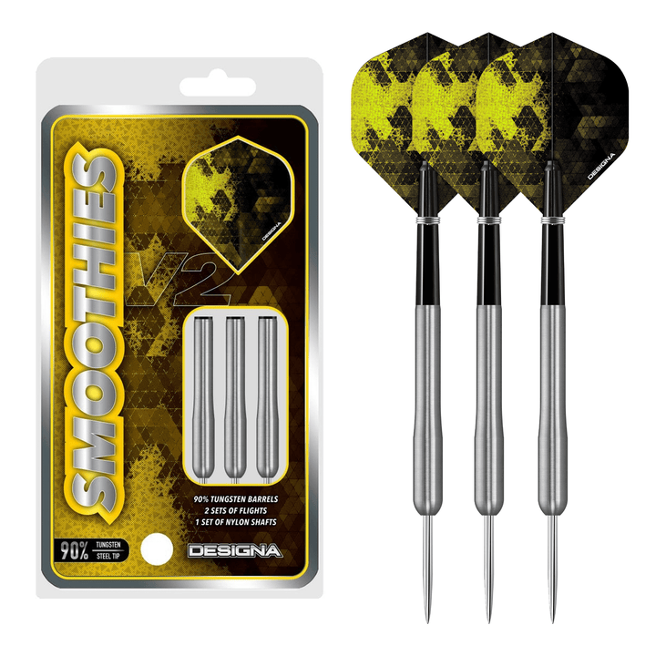 Designa Smoothies V2 M2 - 90% Tungsten Steel Tip Darts 21 Grams Darts