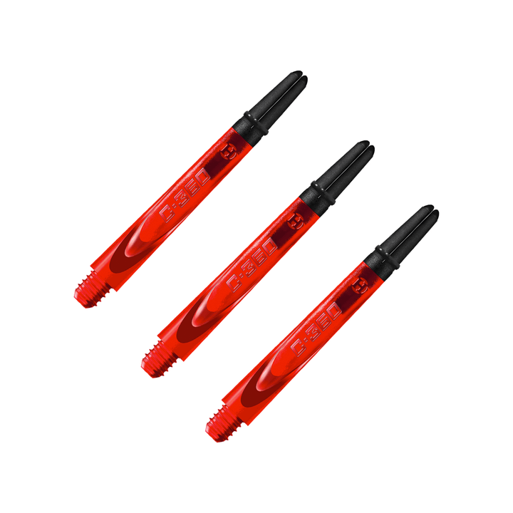 Harrows Carbon 360 - Carbon Composite Dart Shafts Short (33mm) / Red Shafts