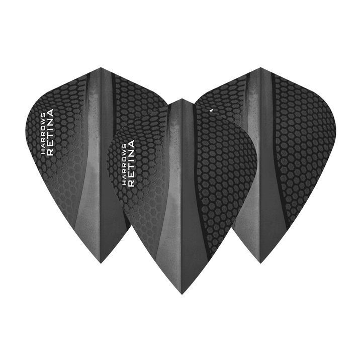 Harrows Retina Dart Flights Black / Kite Flights