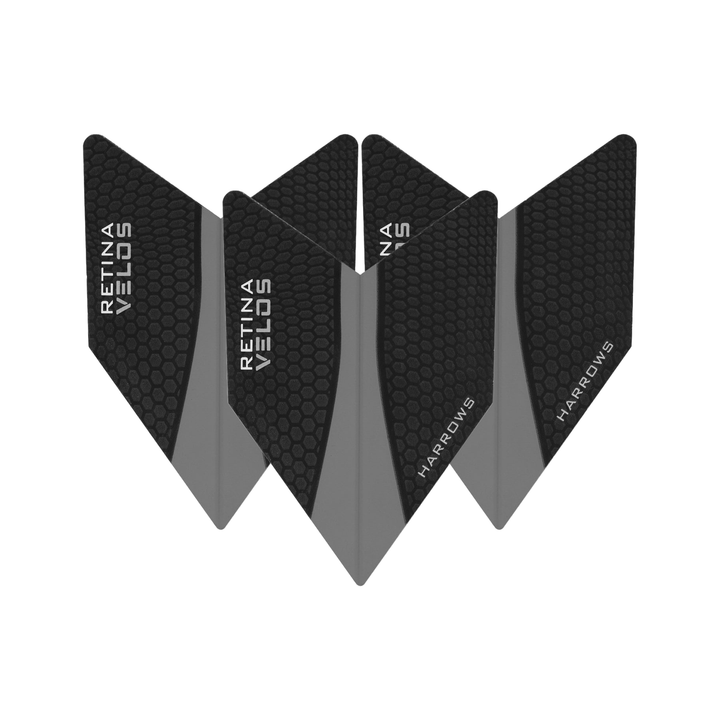 Harrows Retina Dart Flights Black / Velos Flights