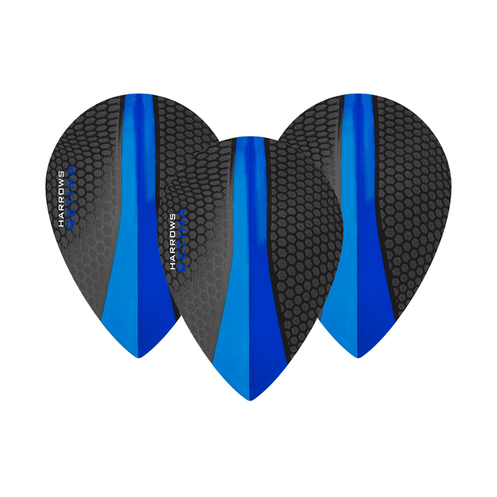 Harrows Retina Dart Flights Dark Blue / Pear Flights