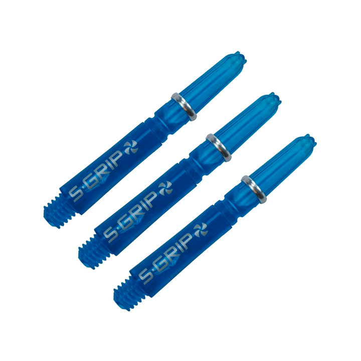 Harrows Supergrip Spin Short (35.3mm) Nylon Dart Shafts Aqua Shafts